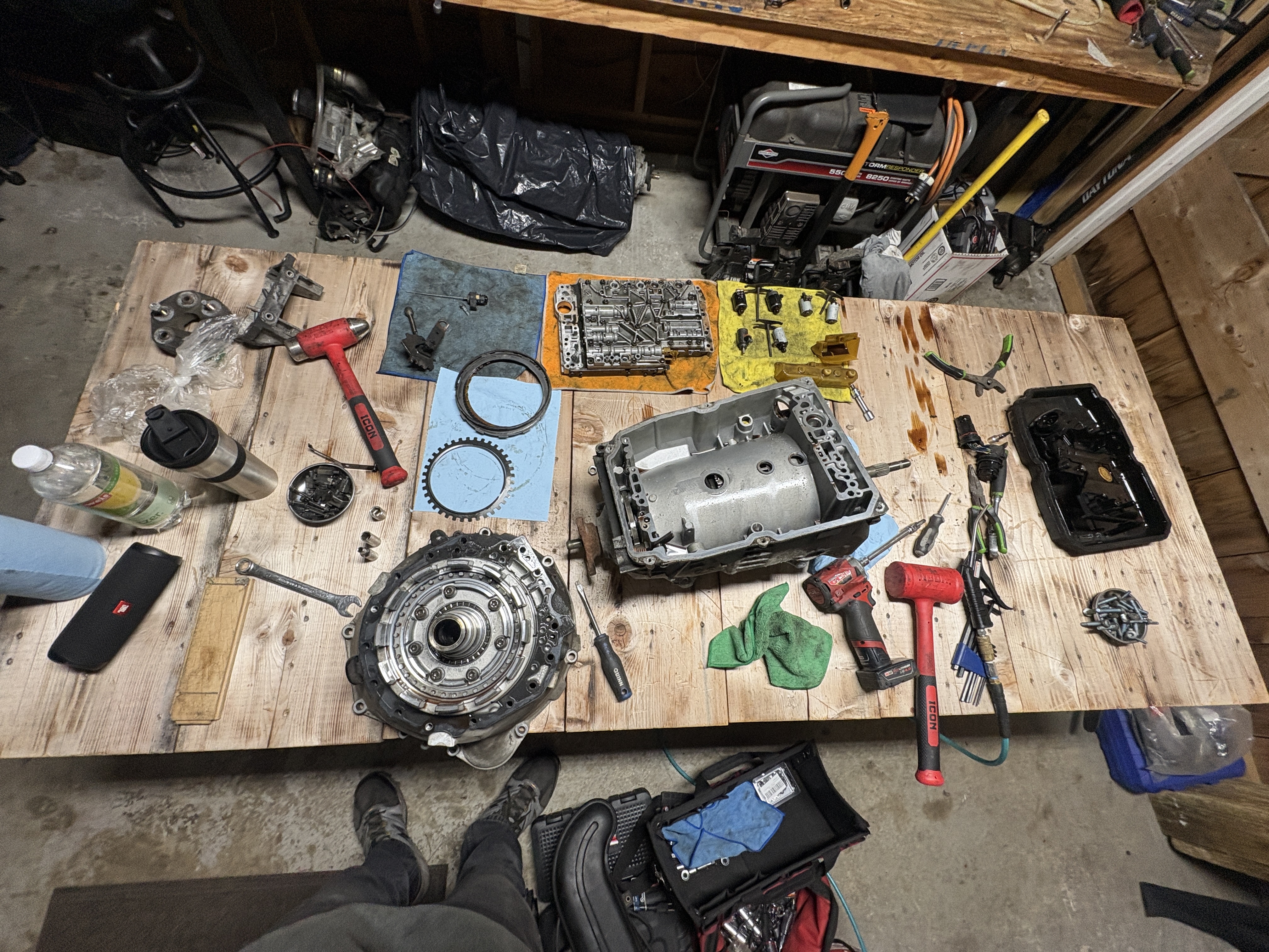 Full transmission rebuild workbench overview